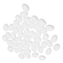 60x White Modelling Craft Polystyrene Eggs Foam Crafts For DIY Kids Art Painting