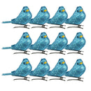 Pack of 60 Artificial Birds on Clips Feathered Foam Birds for DIY Crafts Outdoor
