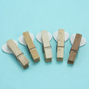 50x Mini Wooden White Heart Pegs Photo Paper Clips Wedding Decor Craft G ATT