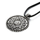 Retro Tibet Yoga Mandala Amulet Lotus Meditation Pendant Necklace Jewelry FT