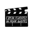 Movie Ticket Pin Brooch Creative Enamel Jacket Lapel Badges Christmas Jewelry