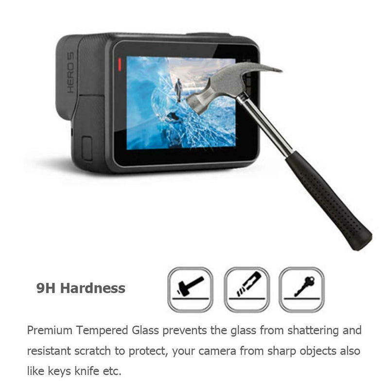 Tempered Glass Protector Case Camera Lens LCD PET Film for GoPro Hero5 6 7