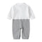 Baby Boys Autumn Cotton Cartoon Print Rompers Cute Bow Tie Playsuit (0-6M) A#S