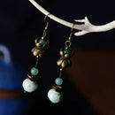 Ethnic Style Literary Fresh Handicraft Earrings Flower Earrings