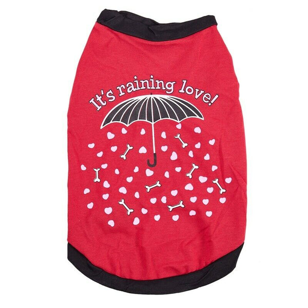 Pet Puppy Small Dog Cat Pet Clothes Vest shirt Apparel Red + Black (M)