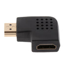 HDMI Left Angle Adapter Vertical Flat M/F Connector Low Profile Design