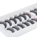 10 Pairs Handmade Natural Thick False Eyelashes Eyelash Extension Makeup B6P7