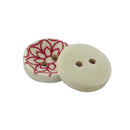 100x Round 2 Holes Wooden Flat Buttons for Sewing Crafting Scrapbooking 15mm