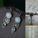 Moonstone Ear Stud Hook Dangle Wedding Jewelry Earrings Sale. T9F5