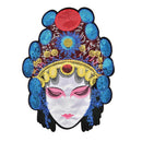 Large Beijing Opera Facial Chinese Opera Patch Character Embroidered Applique 3C