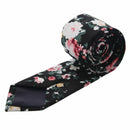 Classic Wedding Gifts Floral Print For Men Suit Neck Tie Cravat Cotton 1#