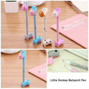 Cartoon Donkey Shape Ballpoint Pen Creative Gift Stationery Office School I3R3