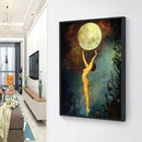 Diamond Painting Naked Woman Moon Full Round Drill Wall Picture 30x40cm