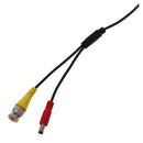 Yellow Video BNC Male Red DC Power Jack Male/Female Extension Cable 5 Meter