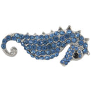 Retro Women Crystal Animal Sea Horse Men Brooches