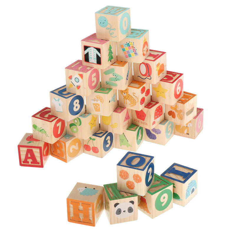Wooden Square Cubes Building Blocks Mathematical Thinking Teaching Aids for