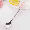 Creative Delicate Stainless Steel Body Floral Ceramics Handle Milk Coffee S