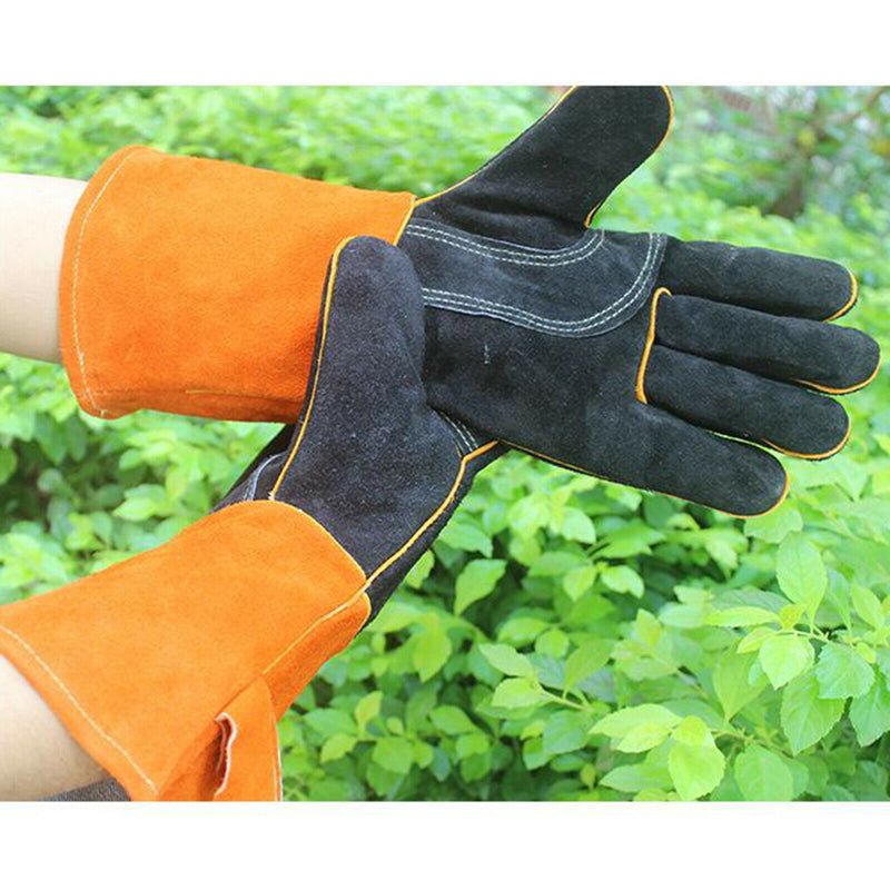 Leather Welding Gloves Heat Resistant Work Glove Grill Oven Blacksmith