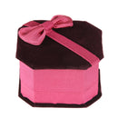 Flocking Octagonal Bow Velvet Ring Box Jewelry Box Gift Box