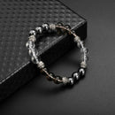 color mixing 8cm excellent jewelry black matte agate energy stone brace ME