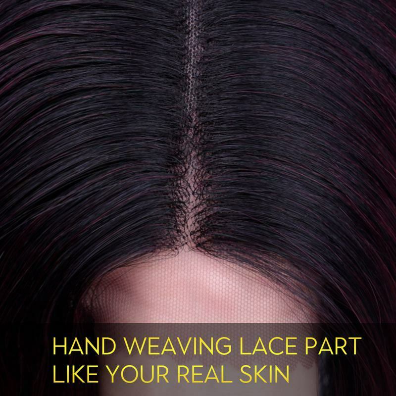 Straight Synthetic Hair Lace Front Part Bob Wig 14 inch Wigs for Women Cosp M5F4