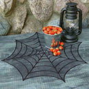 30" Halloween Octagon Creepy Spiderweb Table Runner Tablecloth Cover Party Props