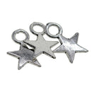 300 Pieces European Beads Alloy Five-pointed Star Beads Charms Findings