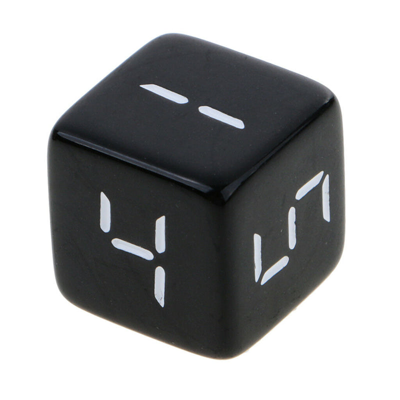 Set of 10 D6 Dice Six Sided Die Black with White Numbers for Dice Game 16mm