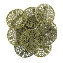 10x Filigree Flower Blank Brooch Settings Lapel Pin Safety Pins Base Bronze