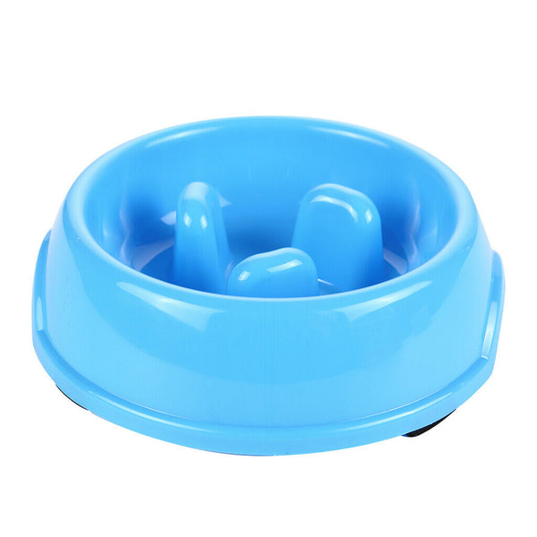 Interactive Dog Slow Feeder Anti-gulping Bowl Non Slip Food Maze--Blue