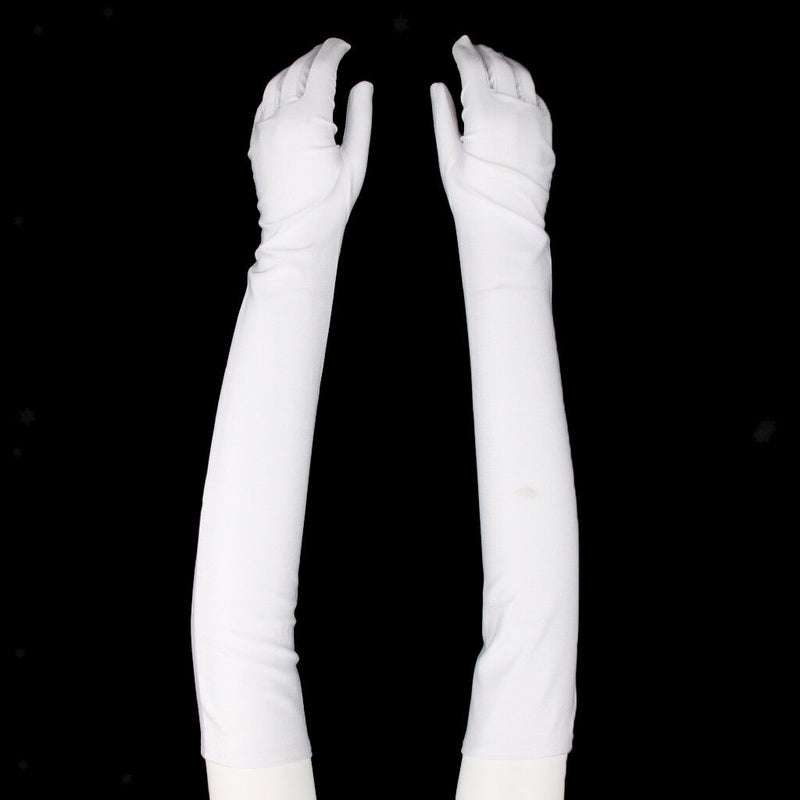 2 Set Womens Evening Finger Gloves Party 1920s Opera Long Gloves Sunscreen