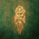 Handmade Feather Dream Catcher Wind Chimes Lighting Pendant Wedding Decor