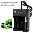 For 18350 Li-ion Battery 4-slot 3.7V Rechargable Intelligent USB Charger