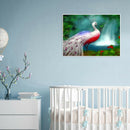 Frameless Painting By Numbers DIY Peafowl Hand Painted Canvas Oil Picture A