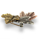 Tricolor Maple Leaf Lapel Suit Brooch Pin Tuxedo Corsage Wedding Prom Wear A7Z2