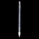 1Pc nail art cuticle remover pen double head quartz silicone press stick tool O2