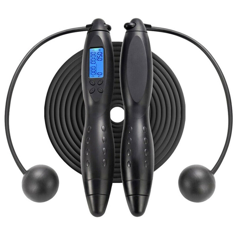 Digital Counting Jump Rope w/ Calories Counter Timer Cordless Skipping Rope