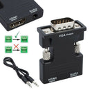 1080P HDMI Female to VGA Male Converter Adapter+Audio Cable Dongle 3.5mm Stereo
