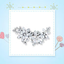 Crystal Flower Hair Clips Rhinestone Barrettes Bride Hairpins Hair Jewelry