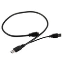 USB 3.0 A Male to Micro B Y Cable for Mobile Hard Drive HDD 60cm Long Black U6S7