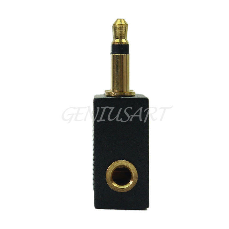 3.5mm Airplane Travel Headphone Earphone Jack Socket Plug Splitter Cable Adapter