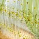 Door Window Scarf Sheer Floral Curtain Drape Panel Voile Valances