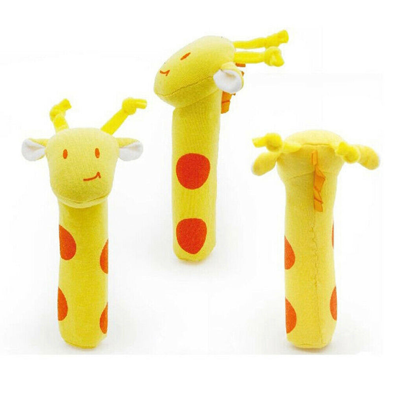 Developmental Animal Soft Stuffed Infant Baby Plush Toys Rattles Giraffe