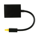 Digital Optical Fiber Audio Cable 1 Male to 2 Female Splitter Adapter Black
