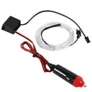 12V Wire White Cold Light Line Neon Lamp Car Atmosphere Light Decor Accessories