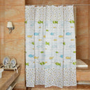 1X(Colorful Small Fish Polyester Mildew Fabric Shower Curtain 12 Hooks Bath