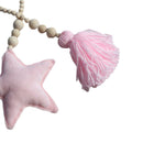 60cm Wood Beaded Pink Star Wall Ornament Curtain Mosquito Net Tieback Rope