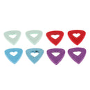 8pcs Hollow Heart Felt Picks Plectrum for Acoustic Electric Guitar 3mm Thick