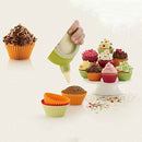 24PCS Silicone Baking Cups Cupcake Liners Muffin Cups Non-Stick Molds Reusa U9H1