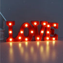 White Large Plastic Marquee Freestanding Alphabet LED Light UP Love-Red